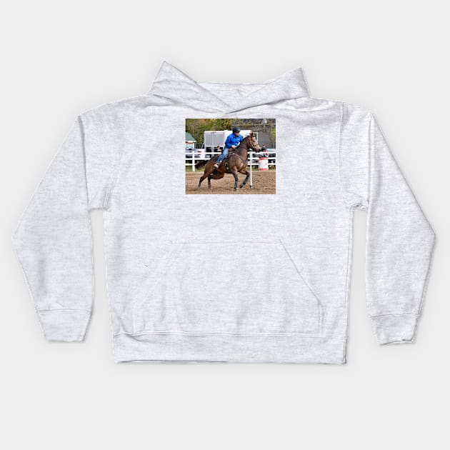 Barrel racing Kids Hoodie by theartsyeq